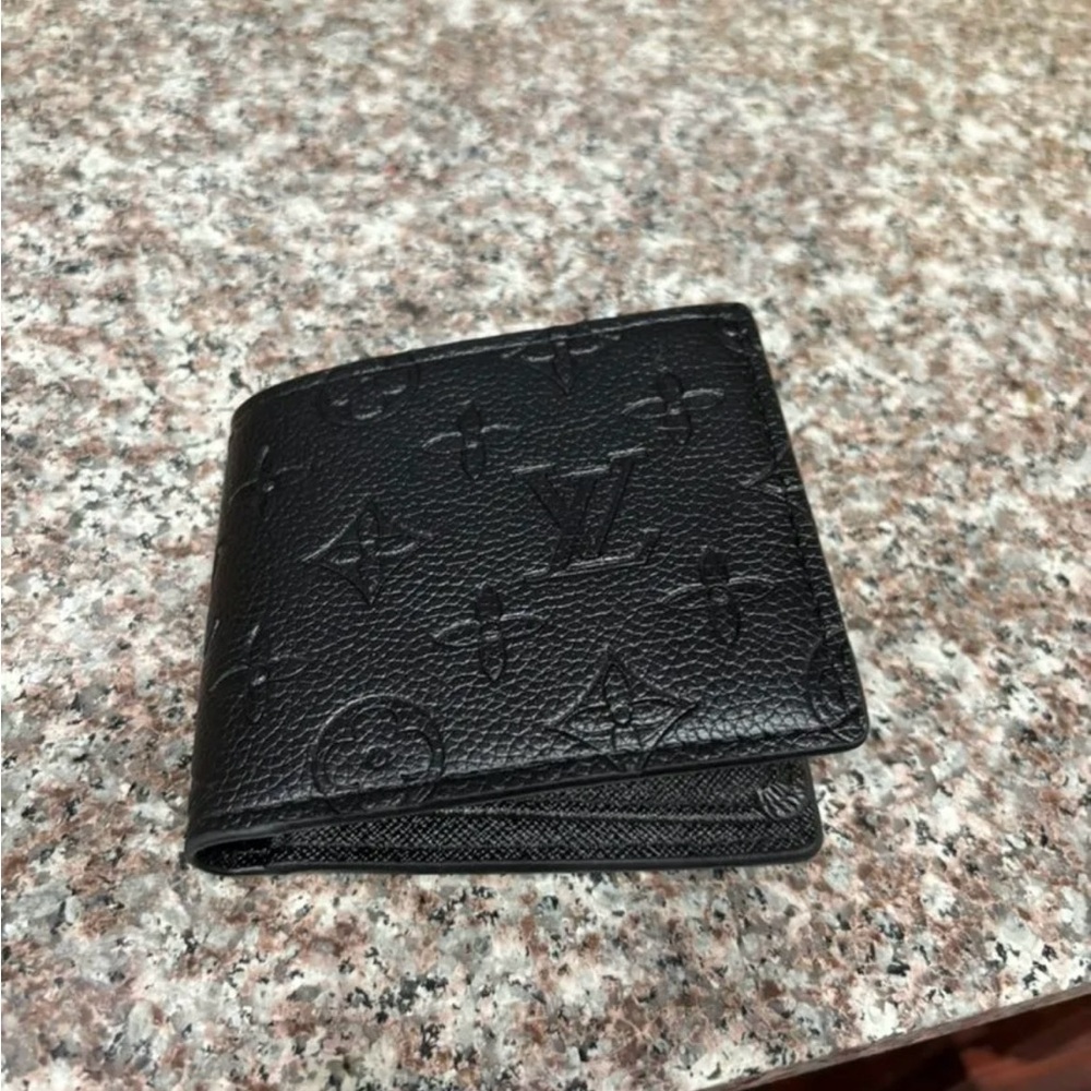 Louis Vuitton Black Embossed Monogram Wallet
